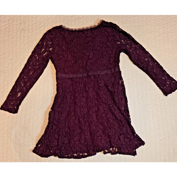 Altar’d State Lace Dress L V-Neck Long Sleeve Flowy Party Cocktail Wedding - Picture 8 of 11